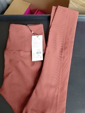 Calia- High-Waist Rust Leggings